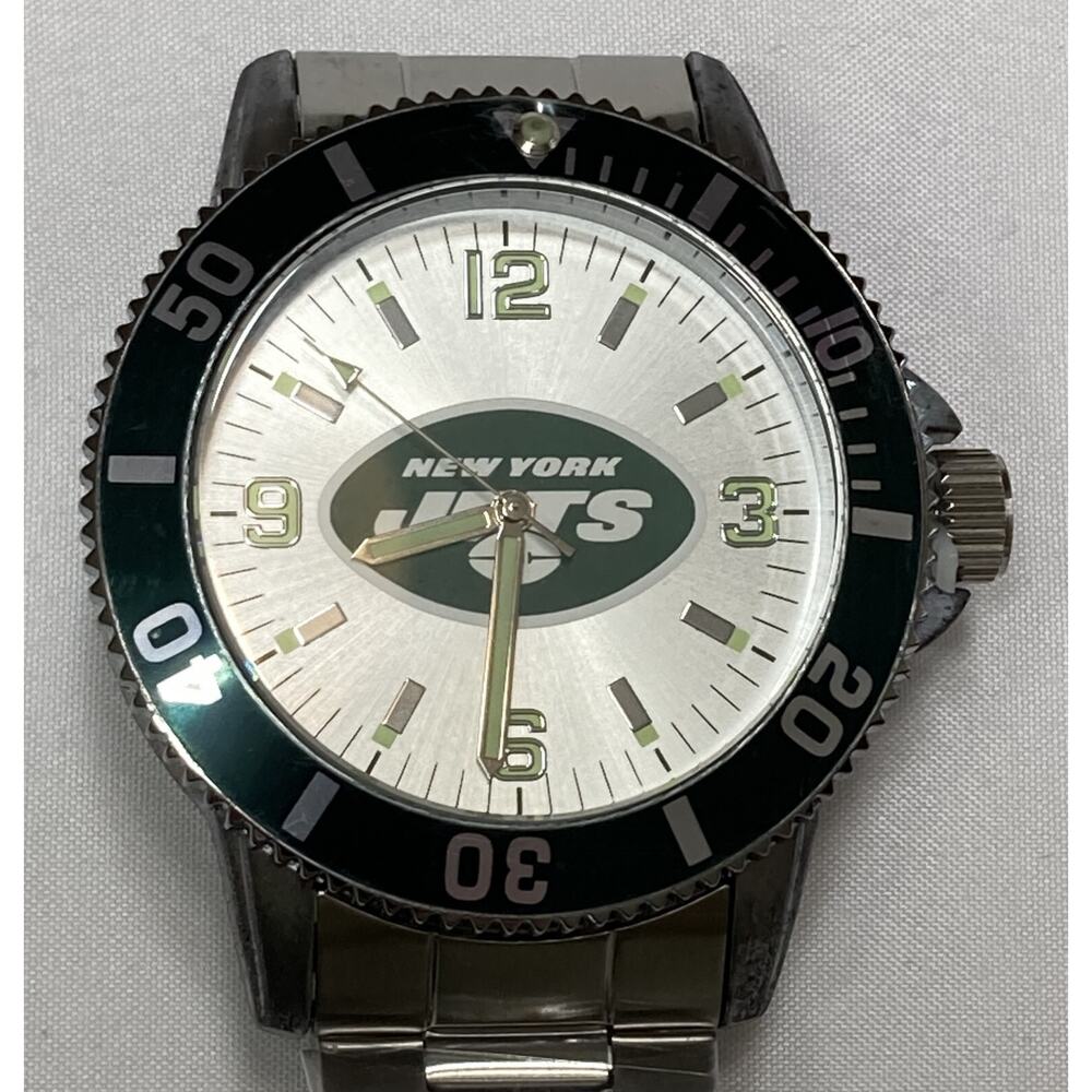 New York Jets Sparo Key Style Men's Sports Watch Metal Band